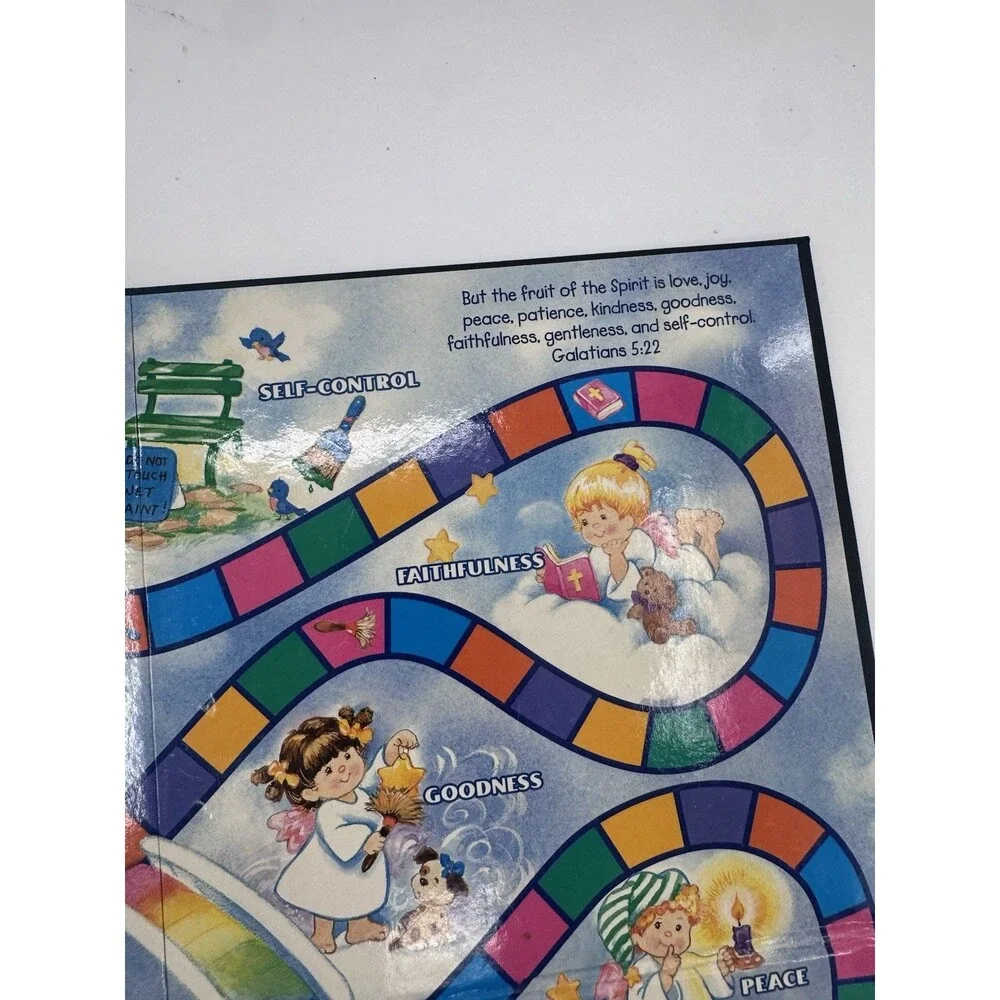 Little Angels & The Fruit of the Spirit Bible Board Game 2004 Nearly Complete